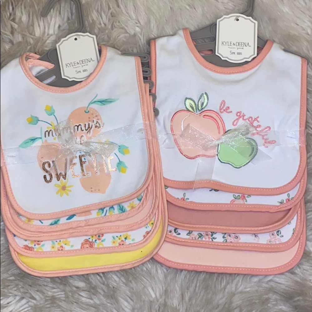 Two sets of 5 packs bibs